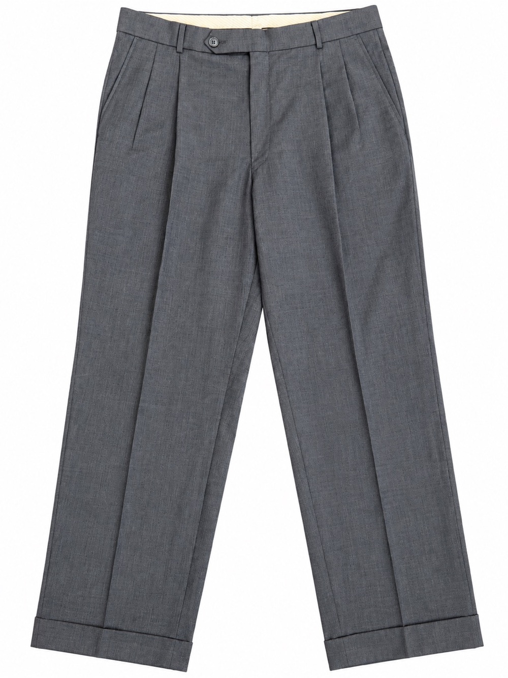 Ballin wool Men's Classic Pleated Dress Pants - Gray 36x30